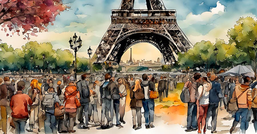 Turistas na capital francesa